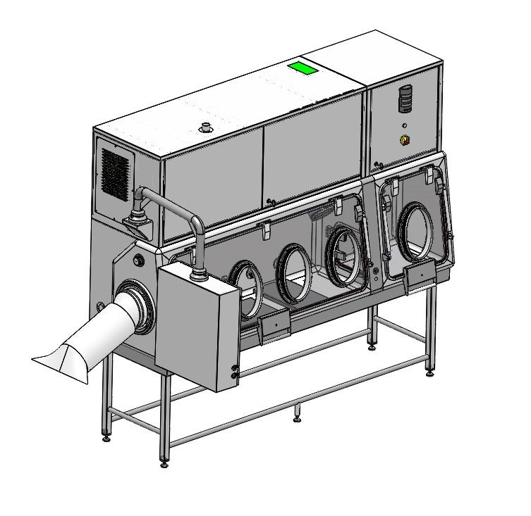 A toxic isolator , for one of our European client, is being assembled in our EREA PHARMA workshop.
