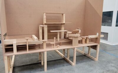 Production of wooden models for mockup in progress at our EREA PHARMA workshop