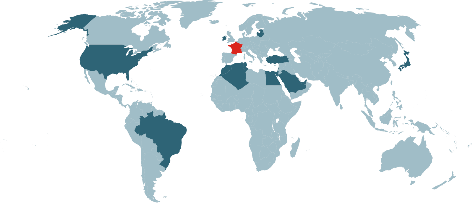 EREA présence mondiale